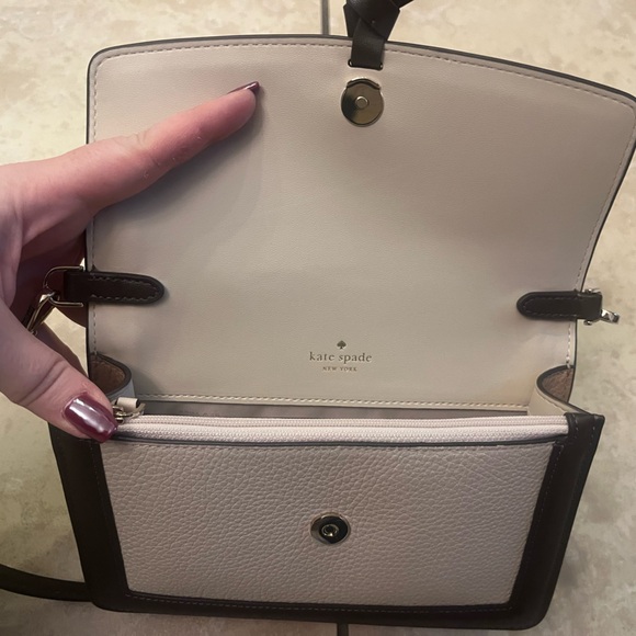 Kate Spade Cream and Brown Knot Leather Crossbody Bag - Picture 5 of 7